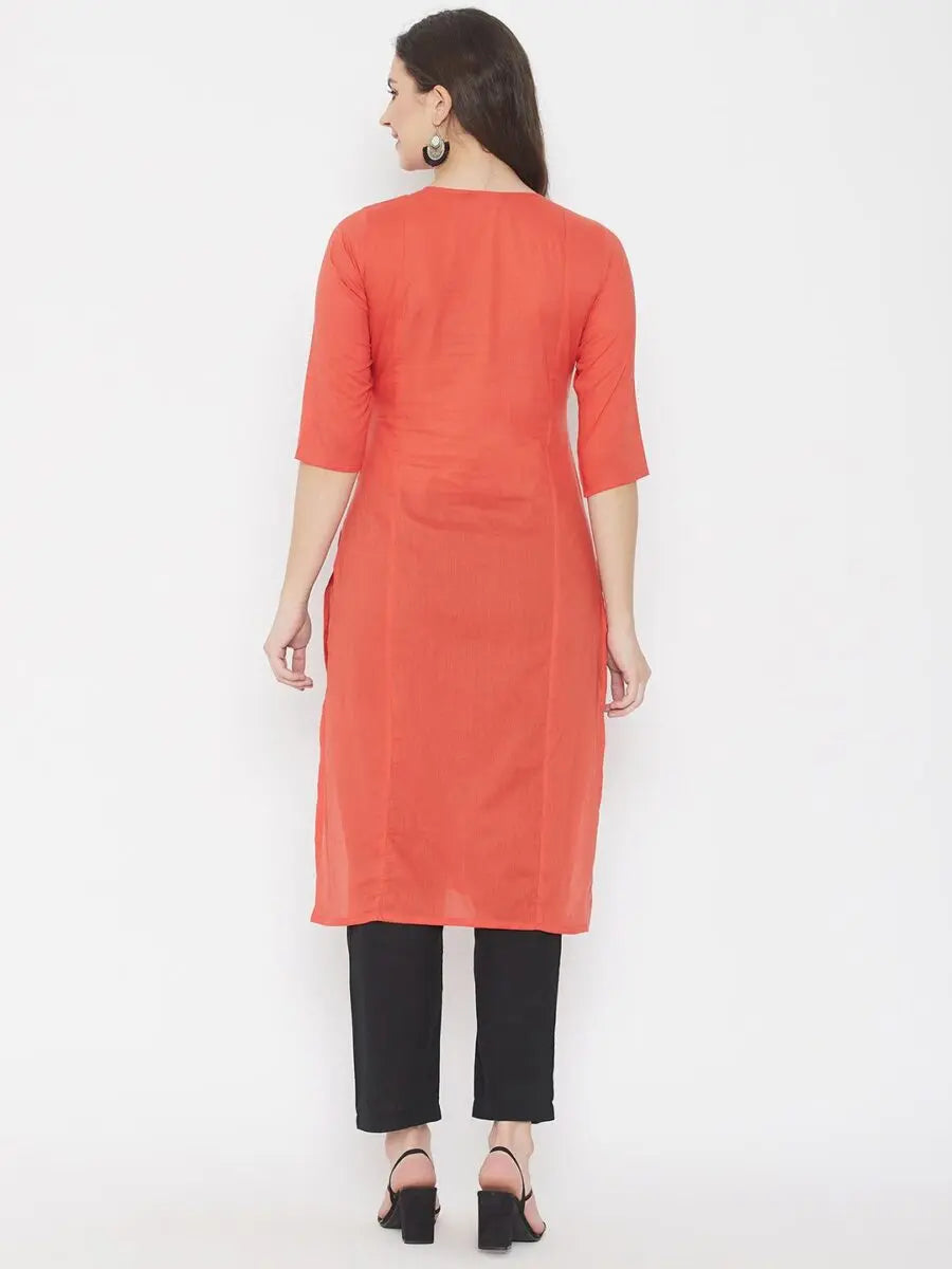 winered-orange-straight-pure-cotton-printed-kurta