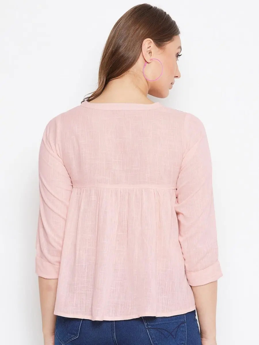 winered-pink-embroidered-cotton-shirt-style-top