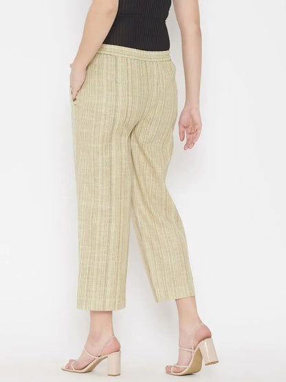 winered-green-regular-fit-cotton-texetured-trouser