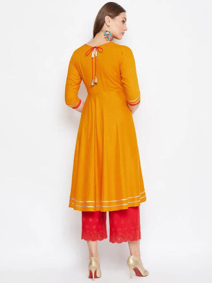 winered-mustard-yellow-anarkali-rayon-embroidered-kurta