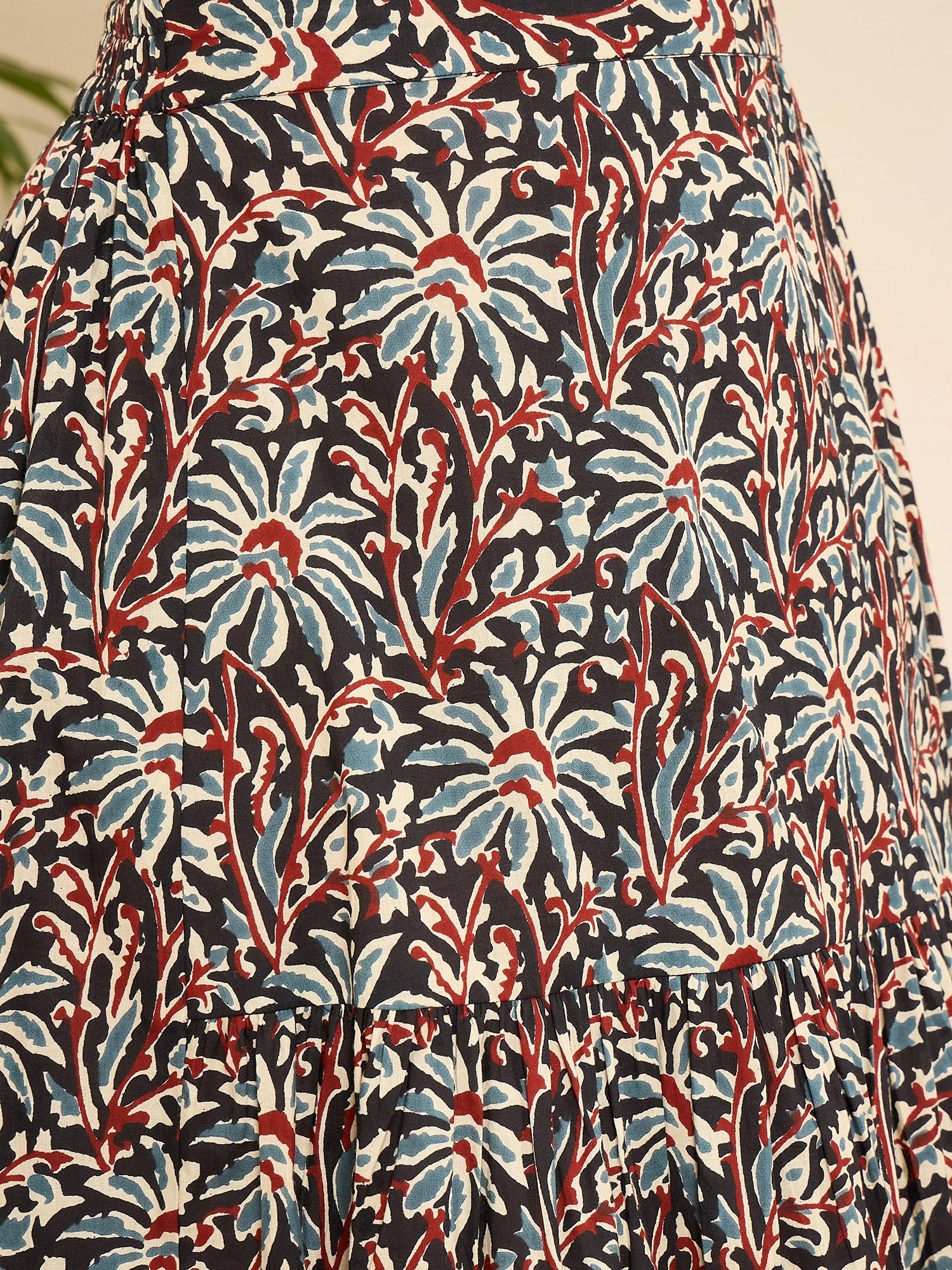 women-floral-ajrakh-printed-a-line-skirt