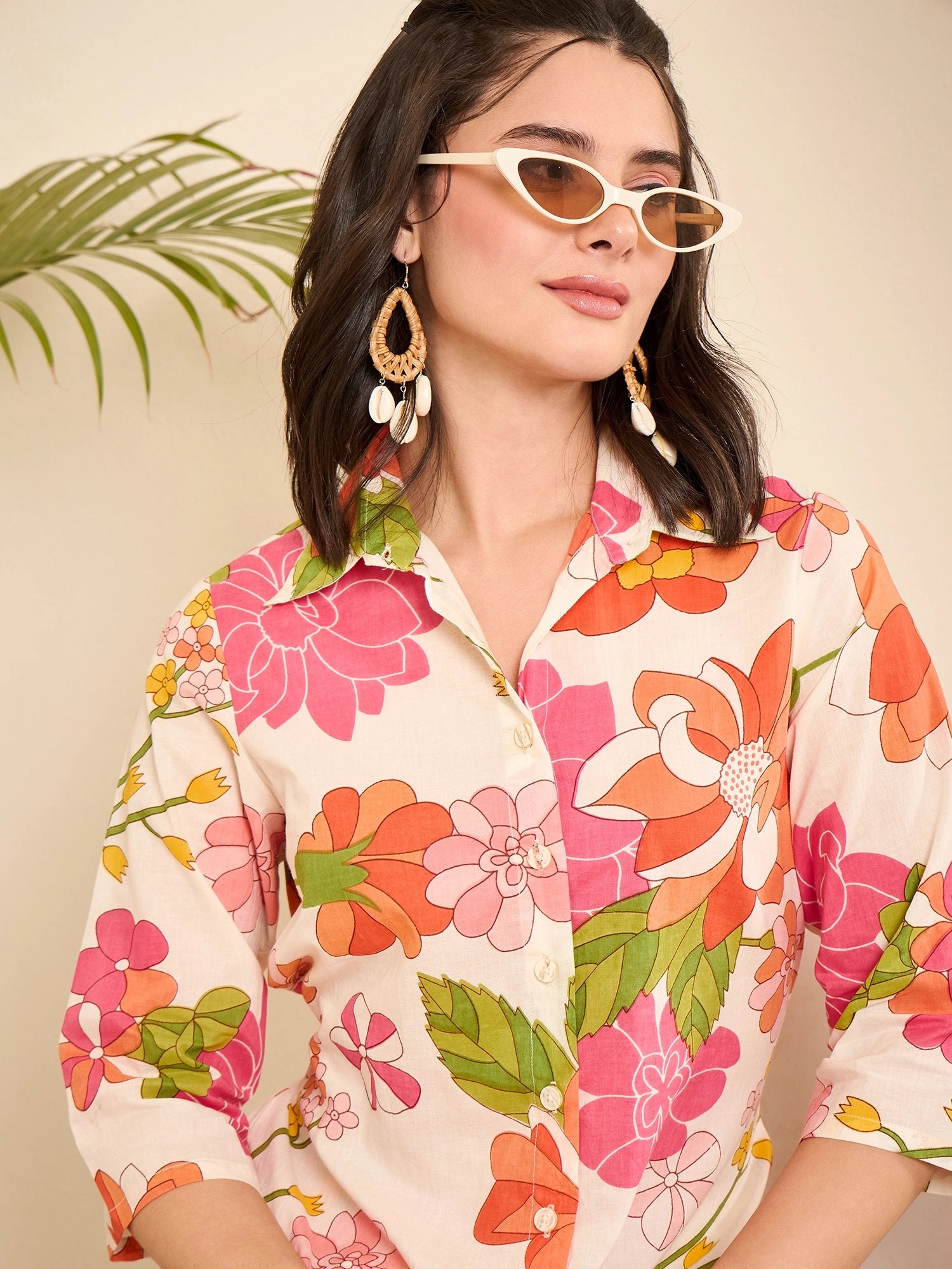 women-cotton-floral-hi-low-co-ord-set