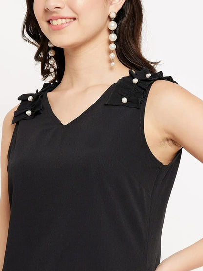 winered-trendy-black-cotton-tops-for-women-v-neckline-top-with-frill-beads-detailing