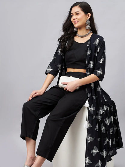 winered-woman-black-bird-print-shrug-3-pcs