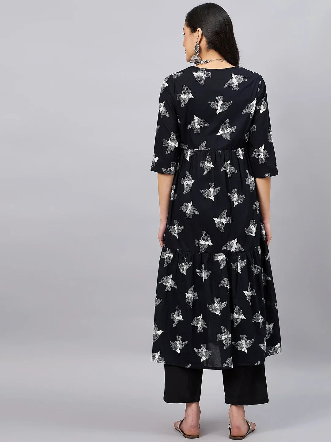 winered-woman-black-bird-print-shrug-3-pcs