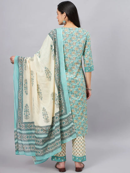 women-printed-blue-kurta-set-with-dupatta