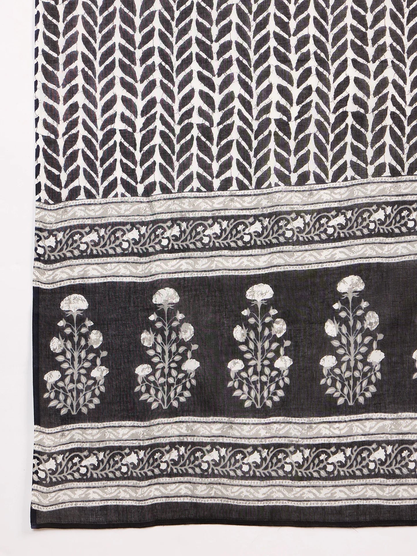 winered-woman-black-with-black-embroidery-kurta-set-with-cotton-dupatta