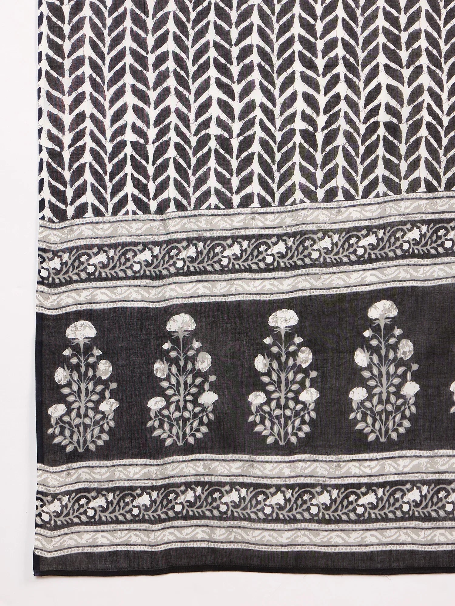 winered-woman-black-with-black-embroidery-kurta-set-with-cotton-dupatta