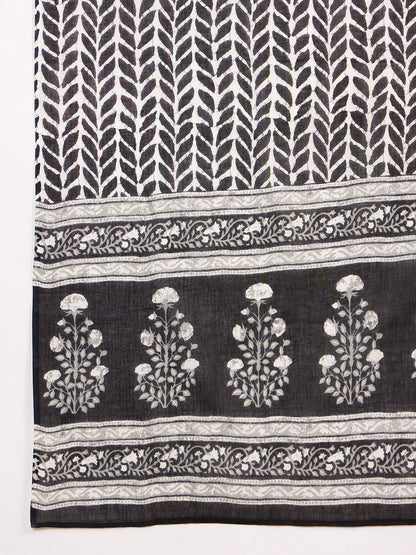 winered-woman-black-with-black-embroidery-kurta-set-with-cotton-dupatta