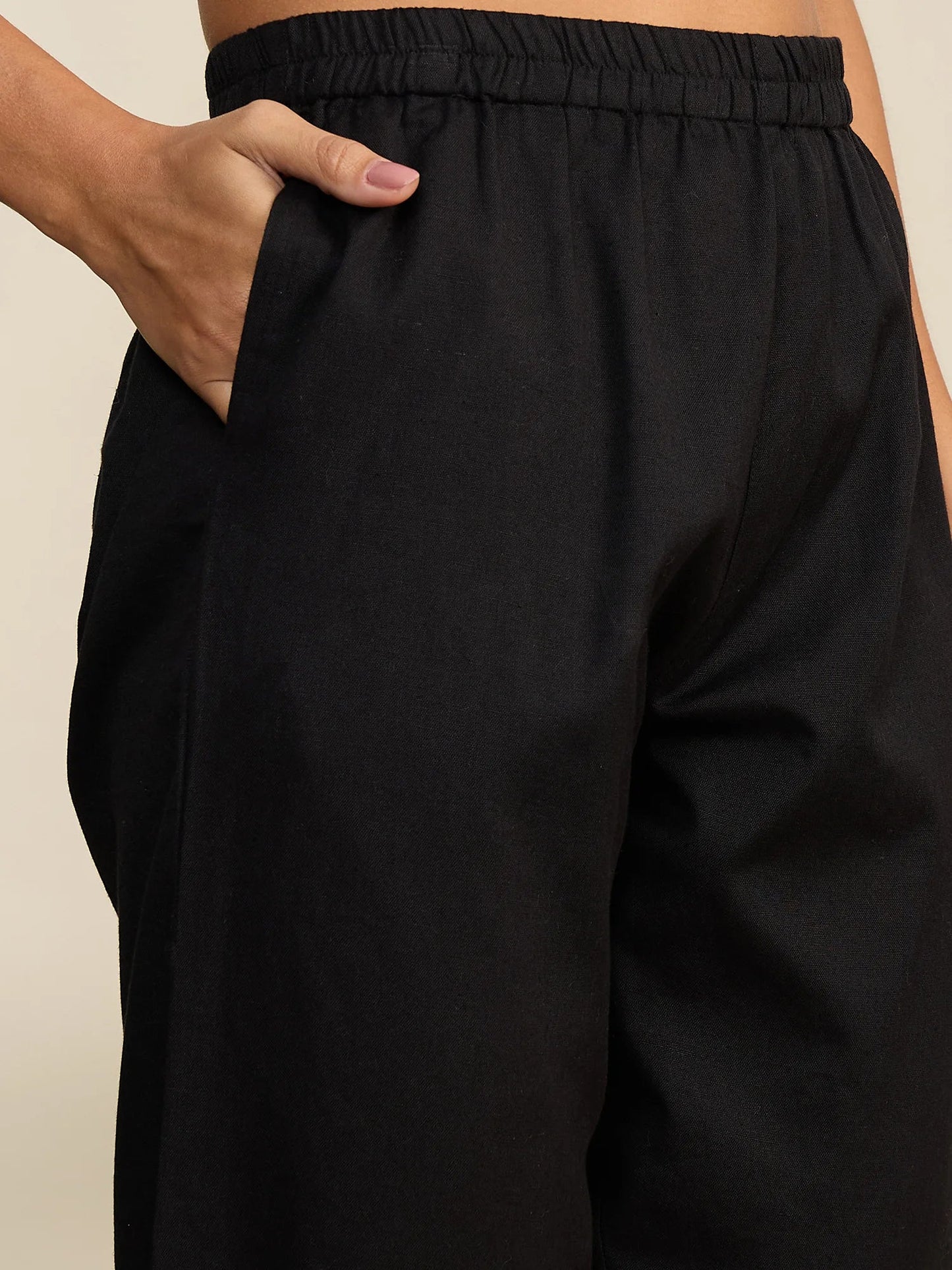 winered-woman-black-with-black-embroidery-kurta-set-with-cotton-dupatta