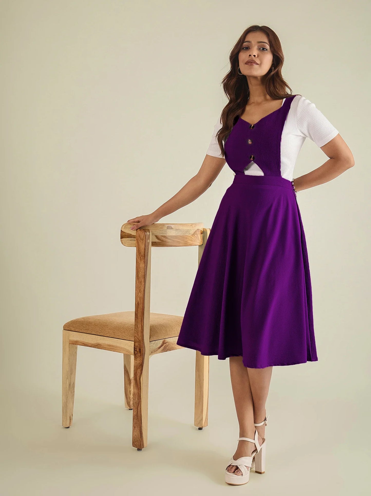 winered-women-purple-pinafore-flared-dress