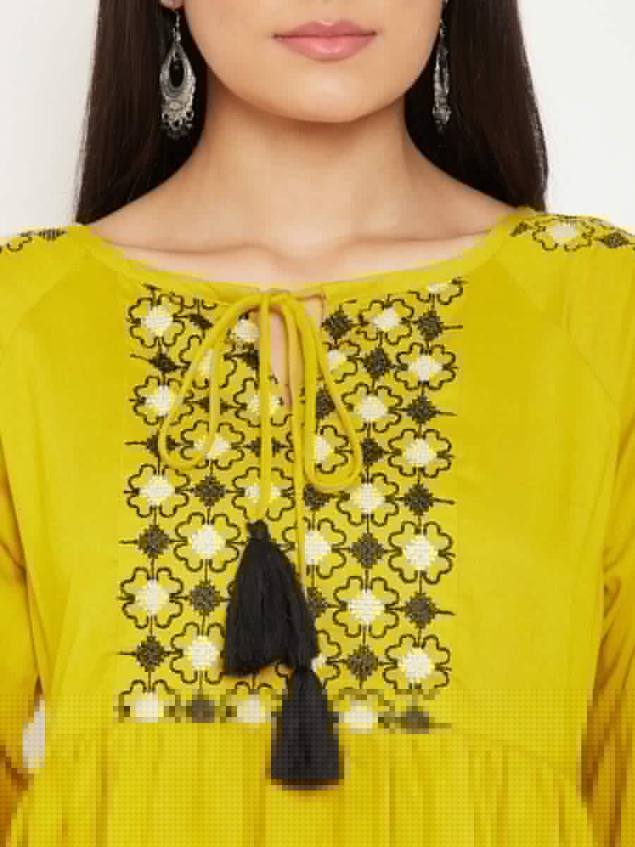 winered-yellow-embroidered-rayon-regular-top