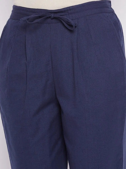 winered-navy-blue-regular-fit-cotton-solid-trouser