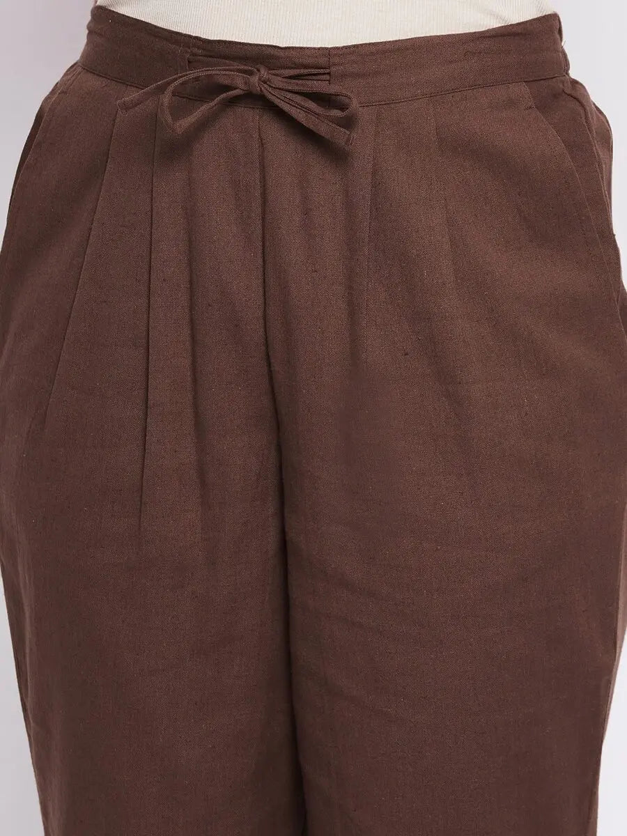 winered-brown-regular-fit-cotton-solid-trouser