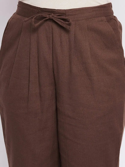 winered-brown-regular-fit-cotton-solid-trouser