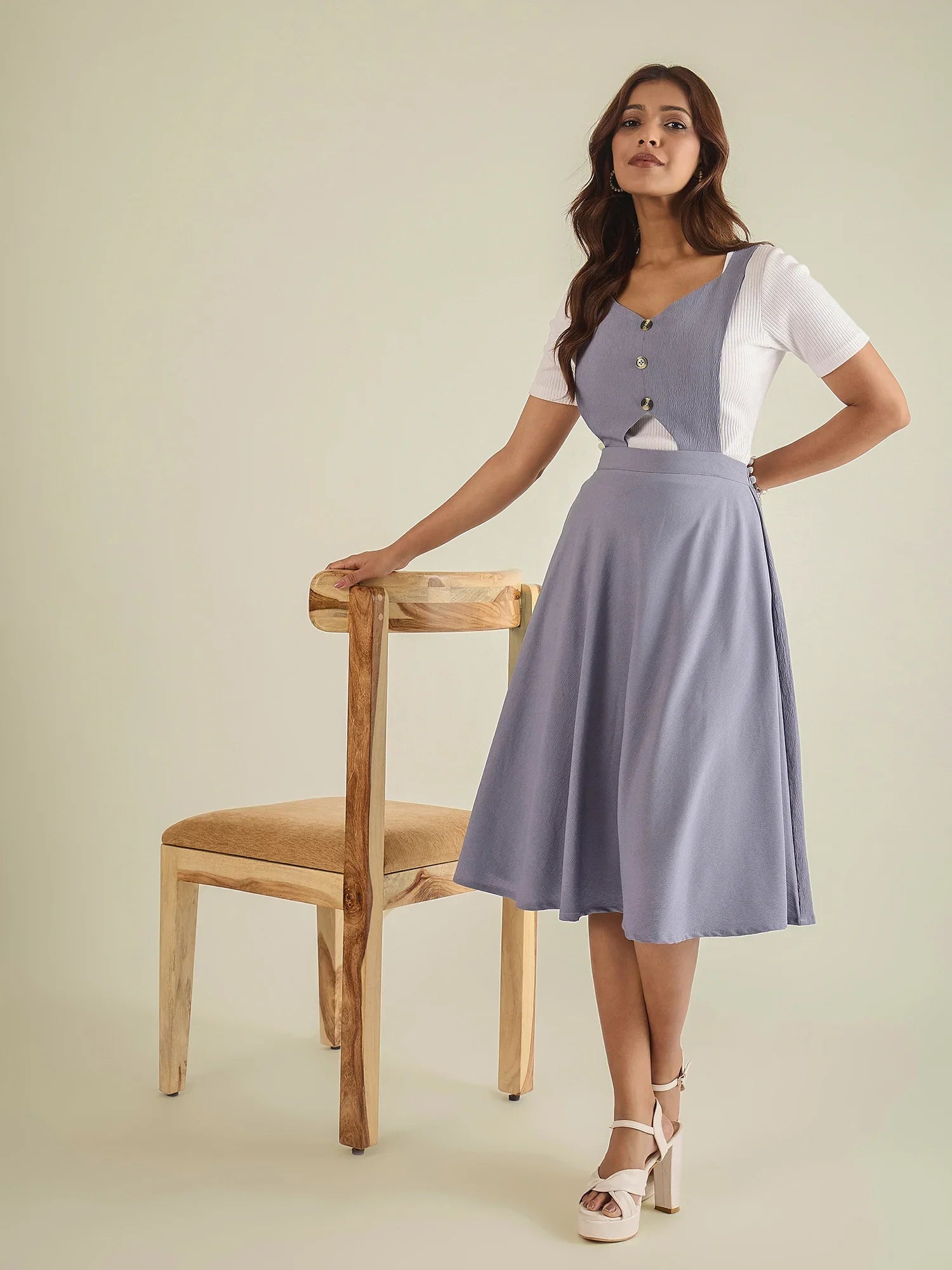 winered-women-lavender-pinafore-flared-dress