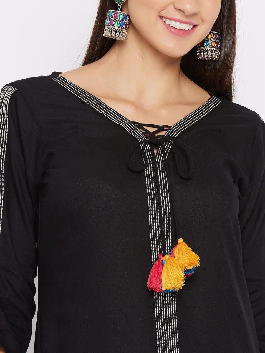 winered-black-rayon-solid-straight-kurta