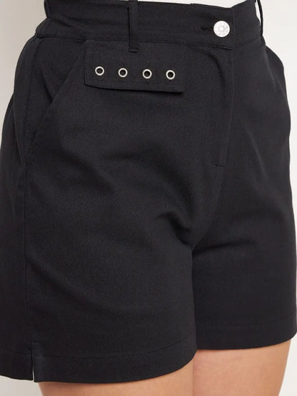 winered-black-shorts-with-eyelet-detailing