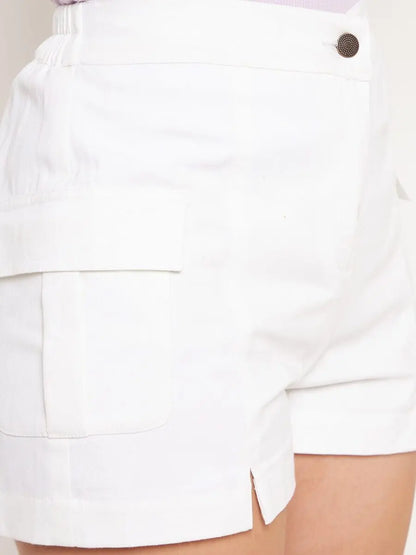 winered-white-mini-shorts-with-front-slits