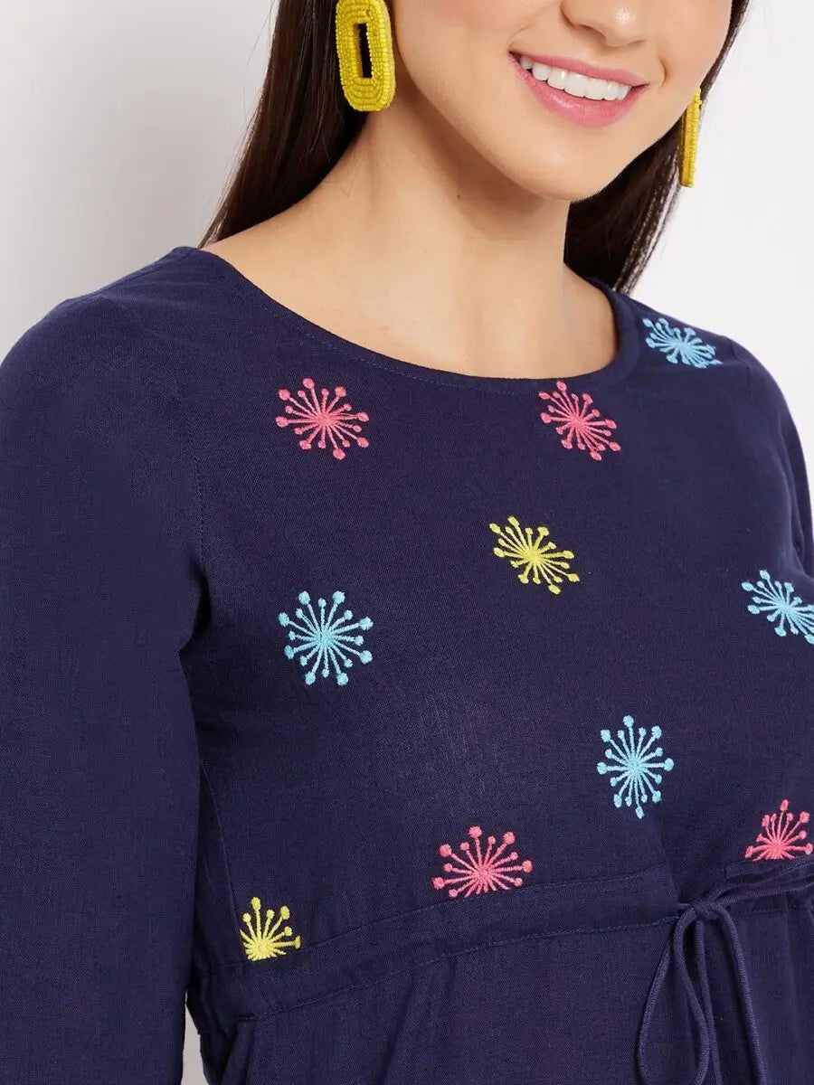 winered-dark-blue-straight-cotton-embroidered-kurta-and-pant-set