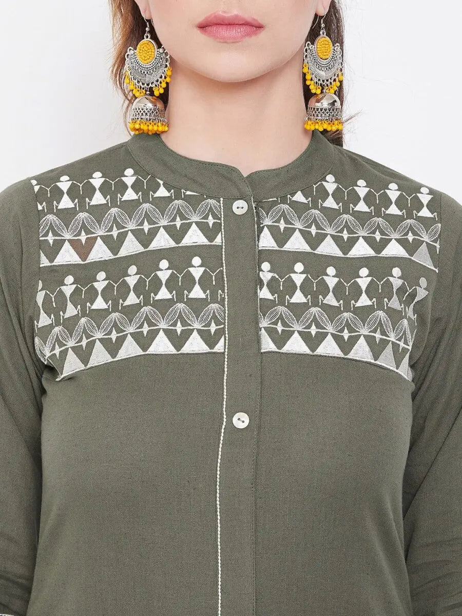 winered-grey-straight-cotton-embroidered-kurta