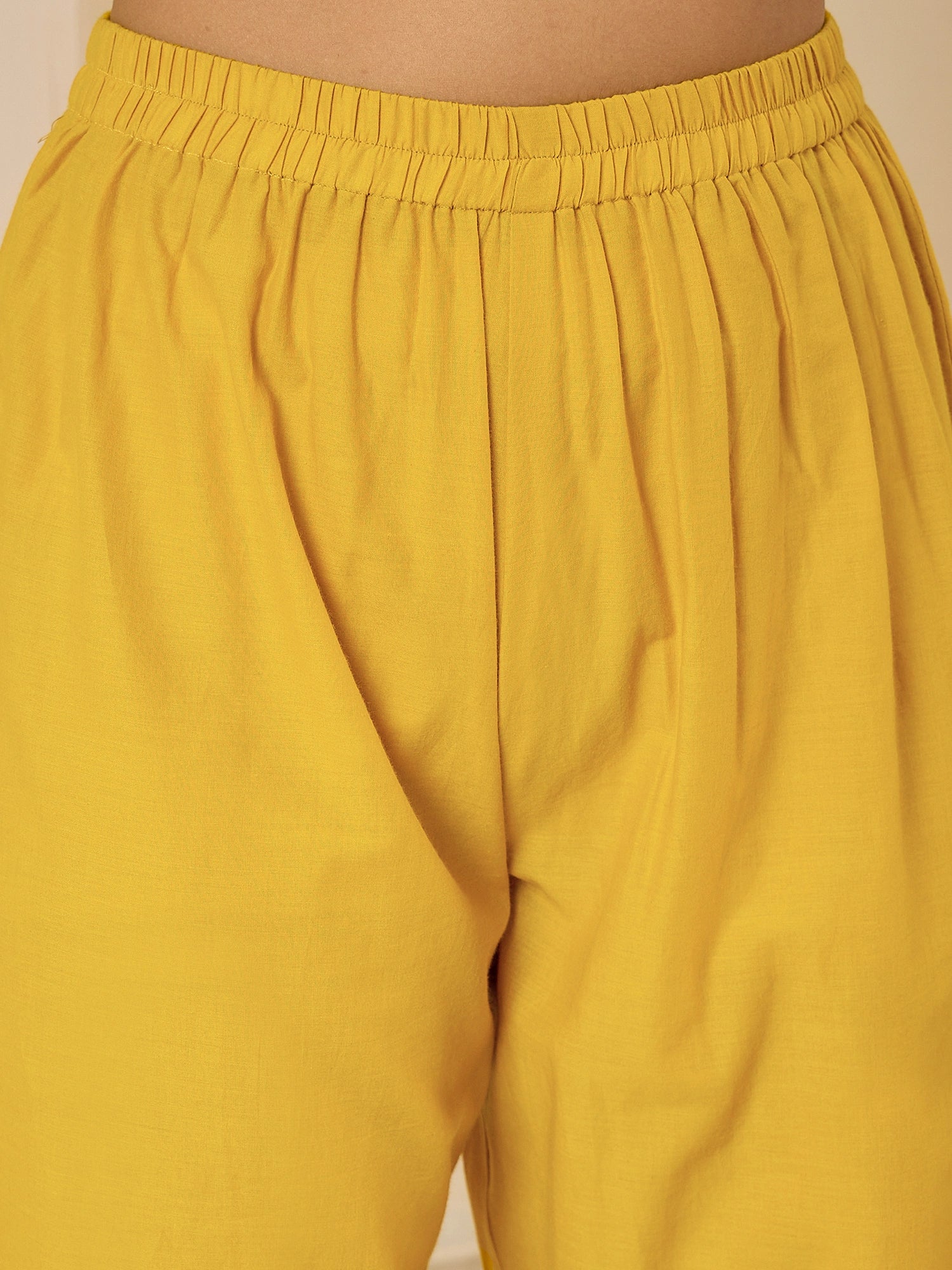 women-cotton-yellow-floral-print-asymmetric-tunic-co-ord-set