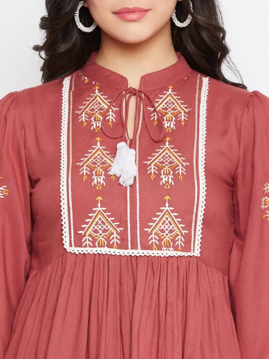 winered-maroon-embroidered-rayon-regular-top