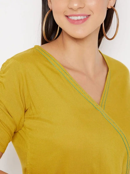 winered-yellow-a-line-rayon-embroidered-top