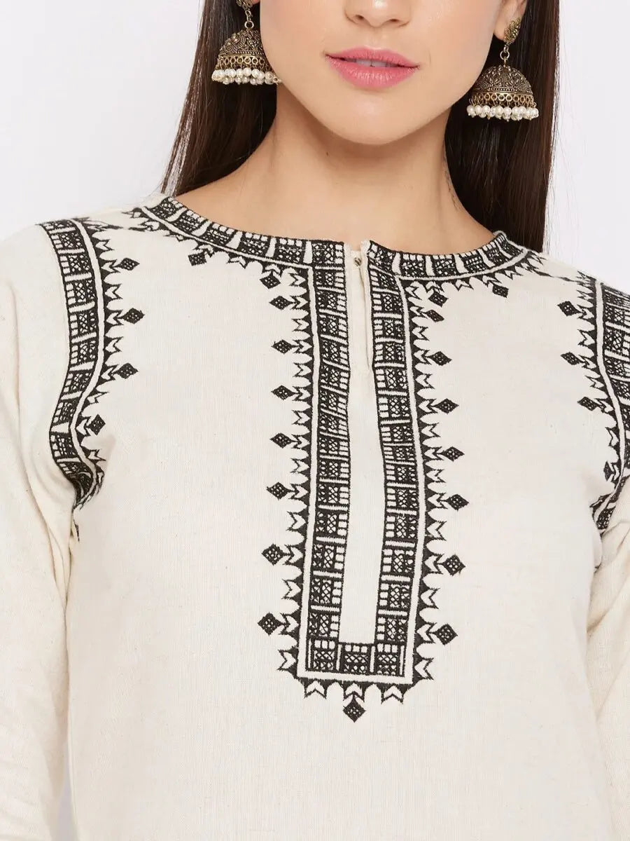 winered-beige-straight-cotton-embroidered-kurta-and-pant-set