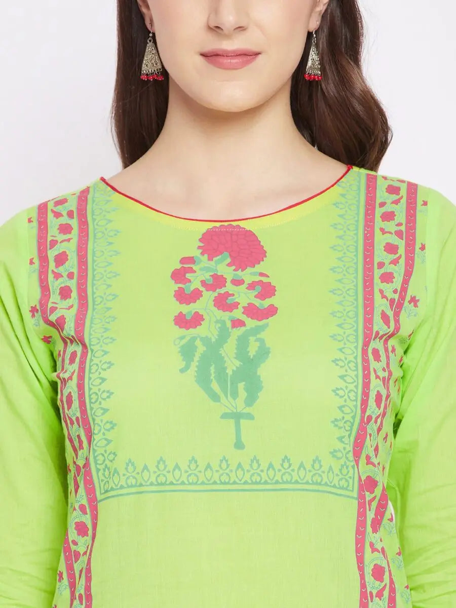 winered-light-green-straight-pure-cotton-printed-kurta