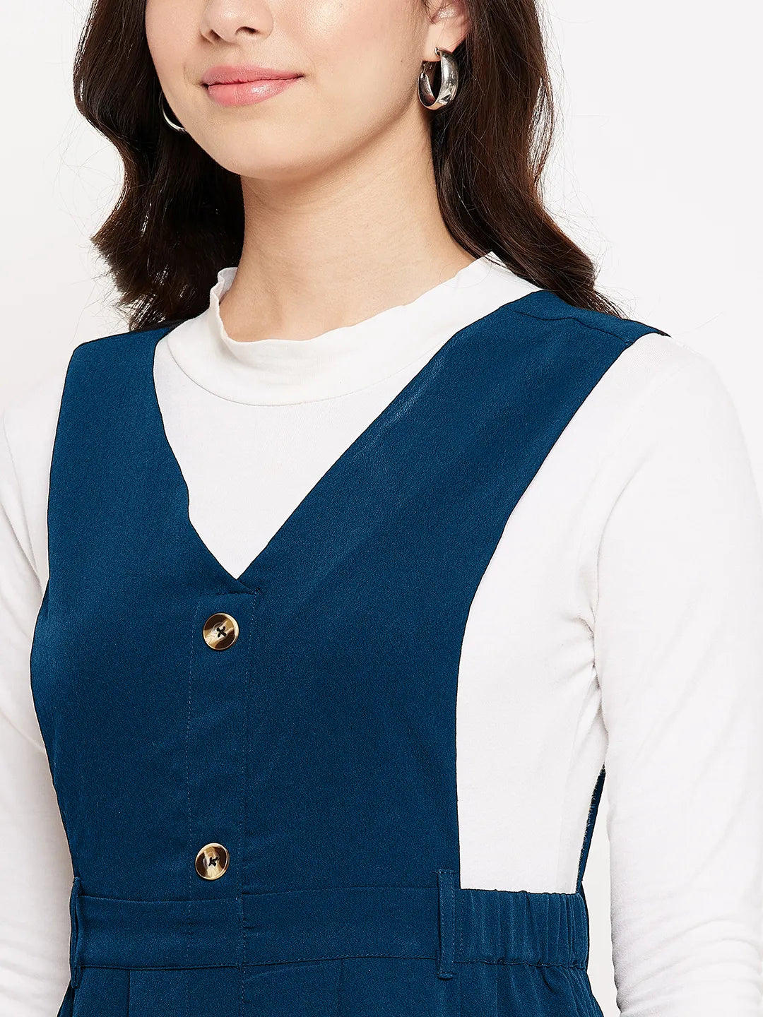 winered-women-blue-solid-pinafore-dress-with-button