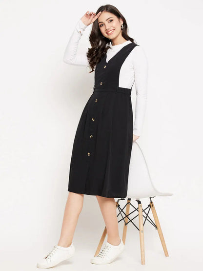 winered-black-solid-dress-for-women-pinafore-dress
