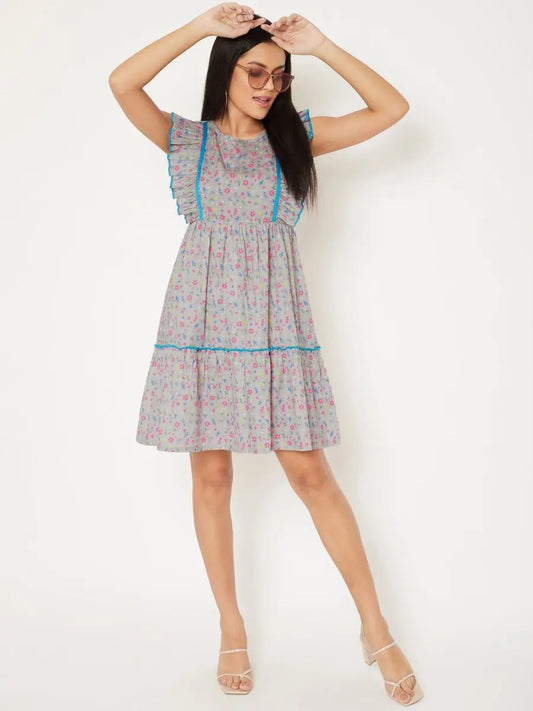 winered-grey-ruffled-cotton-floral-print-dress