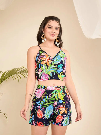 winered-navy-blue-abstract-floral-printed-3pc-co-ord