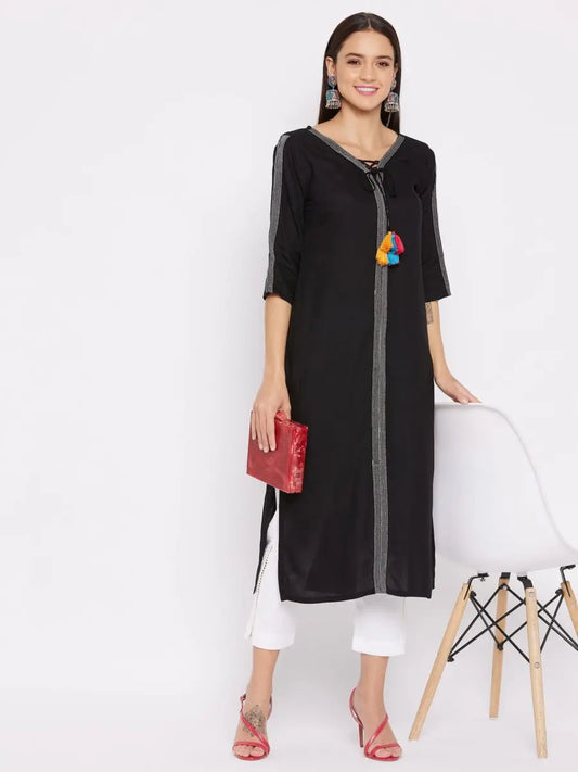 winered-black-rayon-solid-straight-kurta