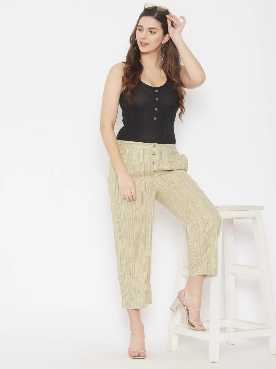 winered-green-regular-fit-cotton-texetured-trouser