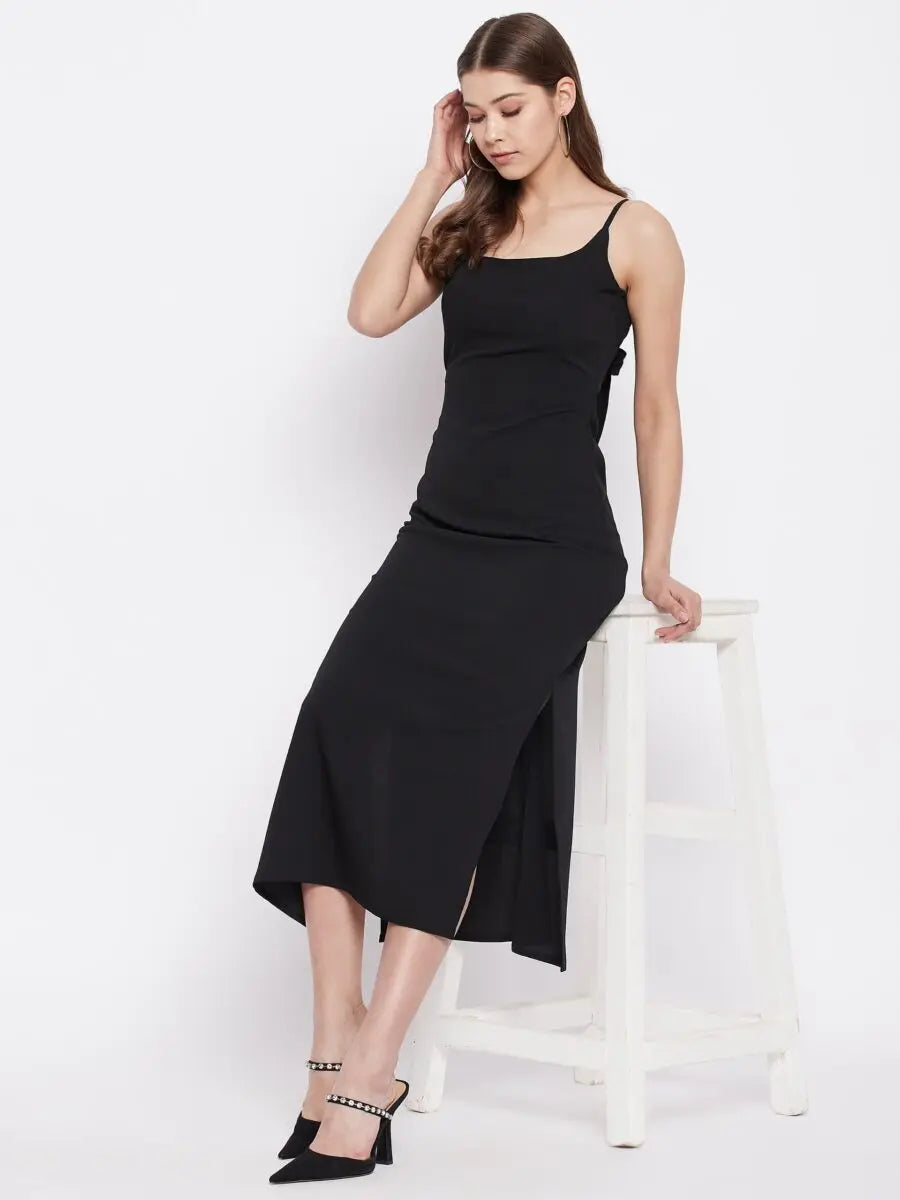 winered-black-maxi-crepe-solid-dress