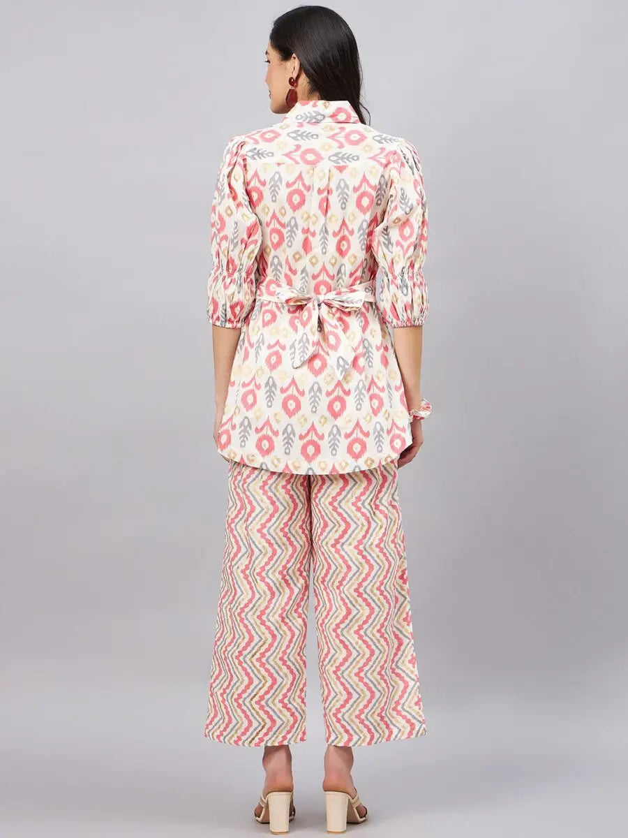 winered-women-white-and-pink-cotton-co-ord-set