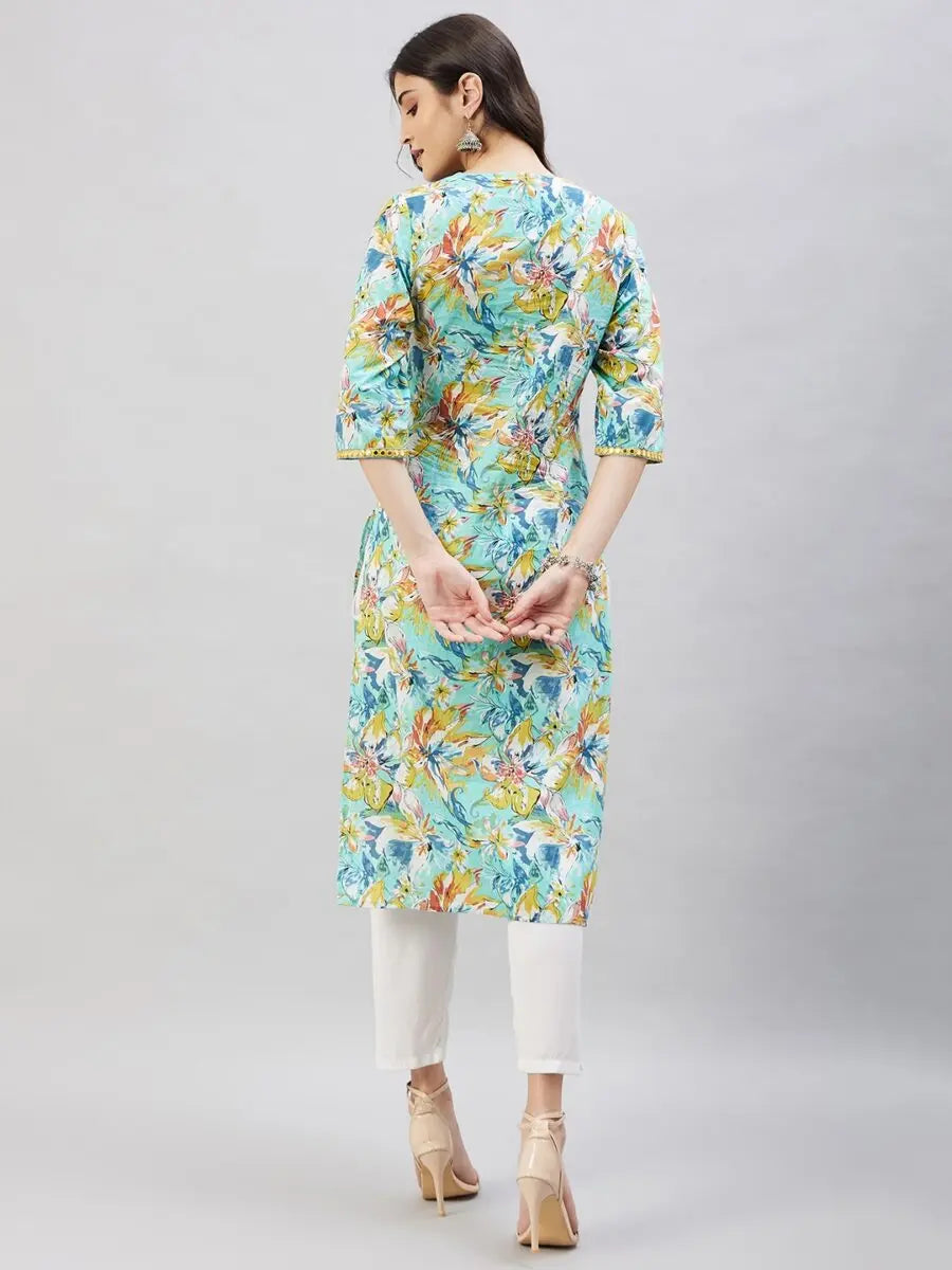 winered-women-light-blue-cotton-kurta-printed-w-d-neck-embroidered-kurta