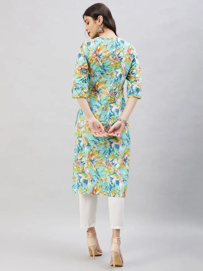 winered-women-light-blue-cotton-kurta-printed-w-d-neck-embroidered-kurta