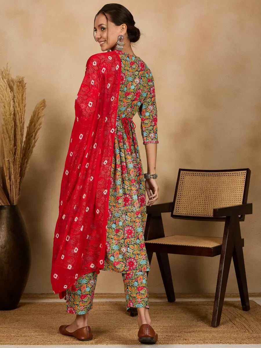 winered-woman-navy-blue-floral-print-neck-embroidery-naira-cut-kurta-pant-dupatta