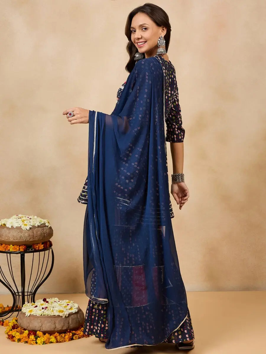 winered-woman-blue-bordered-sharara-kurta-dupatta-set