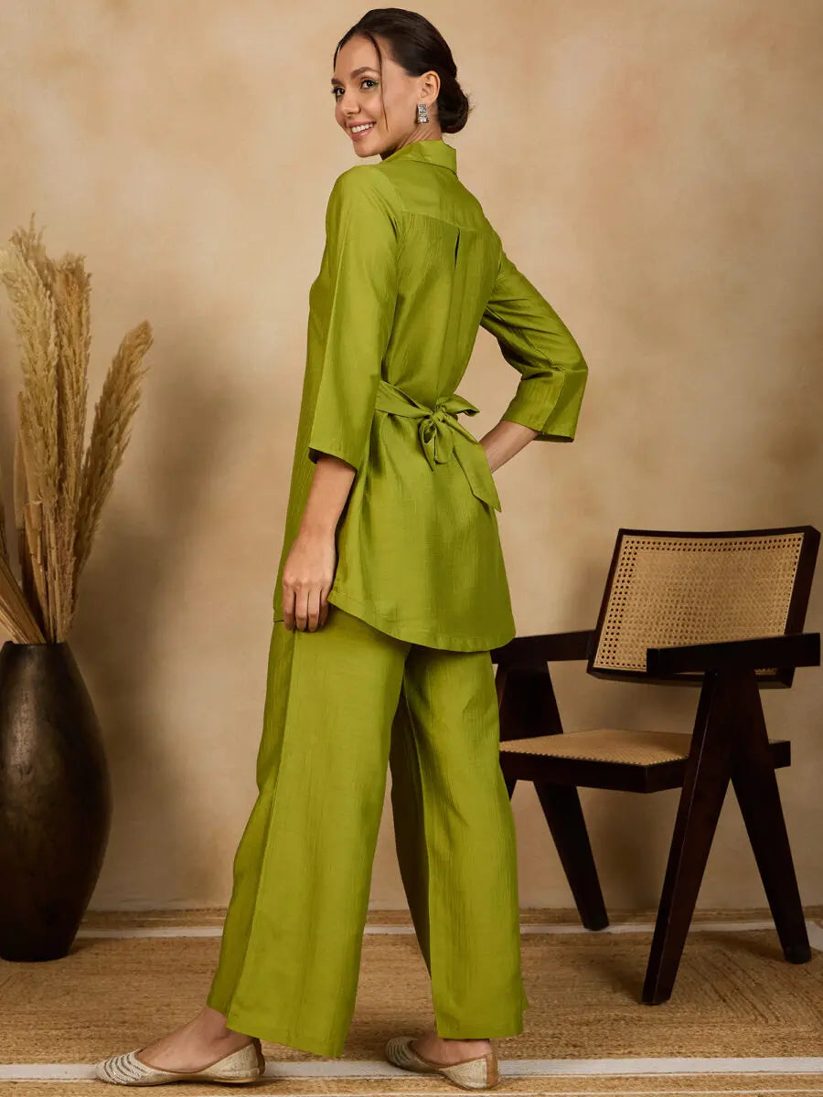 winered-woman-solid-green-leaf-embroidery-co-ord-set