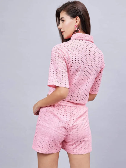 winered-woman-schiffli-shirt-shorts-coord-set-2