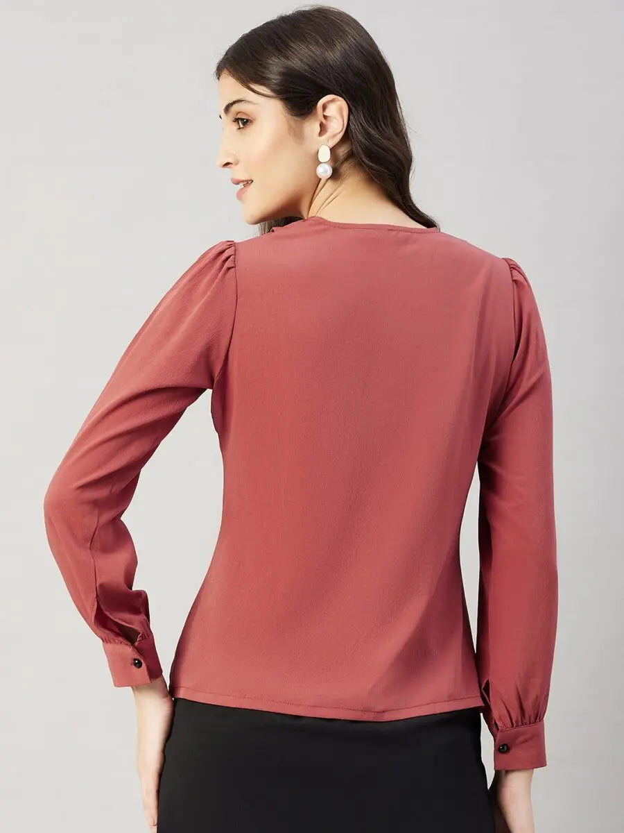 winered-women-pink-collared-shirt-with-contrast-embriodery