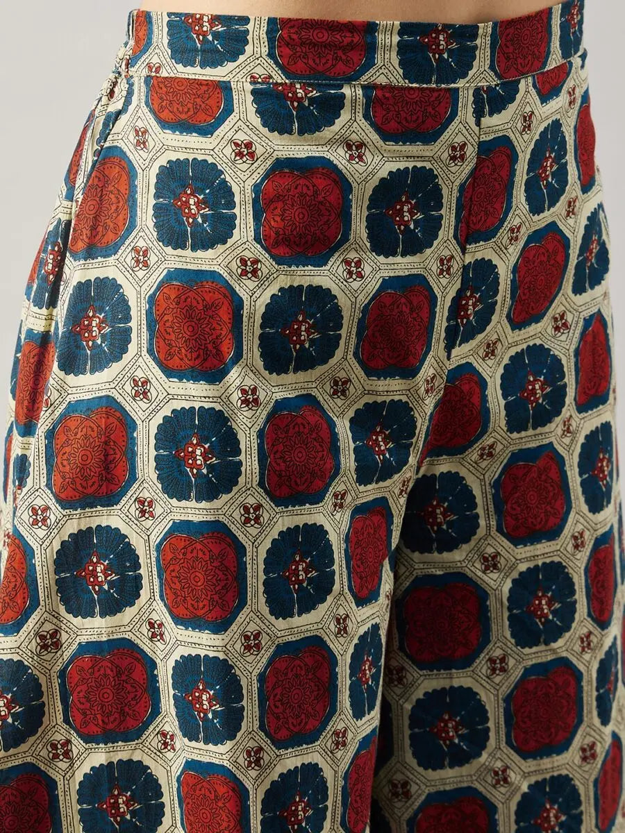 winered-woman-brown-and-orange-box-print-co-ord-set