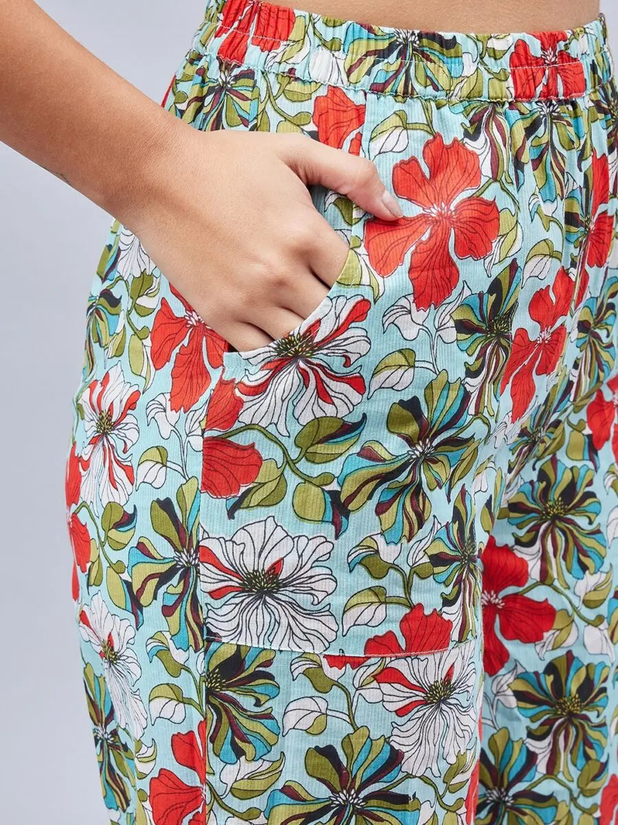 winered-woman-sky-blue-printed-back-tie-up-co-ord-set