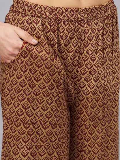 winered-woman-maroon-cotton-co-ord-set