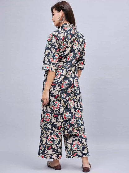 winered-woman-black-oversized-botanical-print-sleeve-lace-co-ord-set