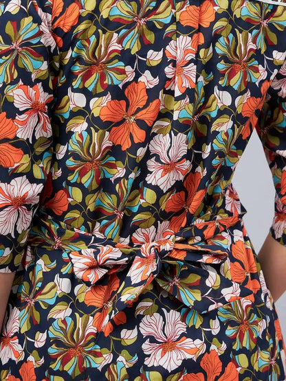 winered-woman-navy-blue-floral-print-hi-low-tunic-co-ord-set